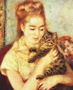 Woman with a Cat renoir